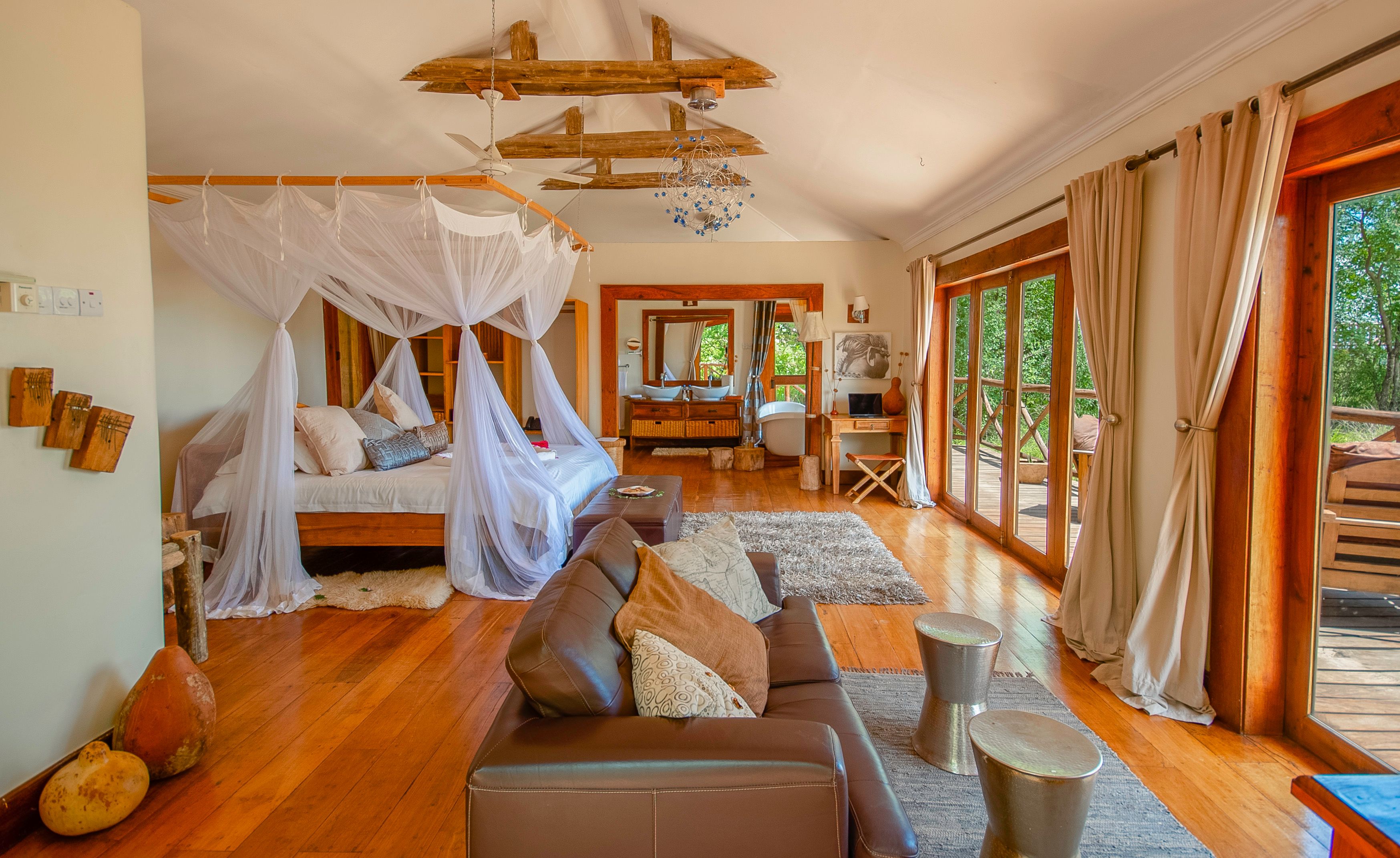 Lodge interior in the Ngorongoro highlands