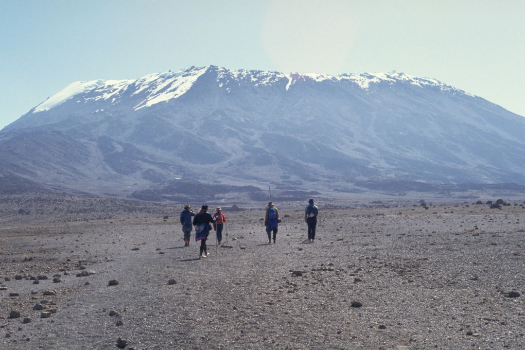 Alpine desert landscape on Mount Kilimanjaro