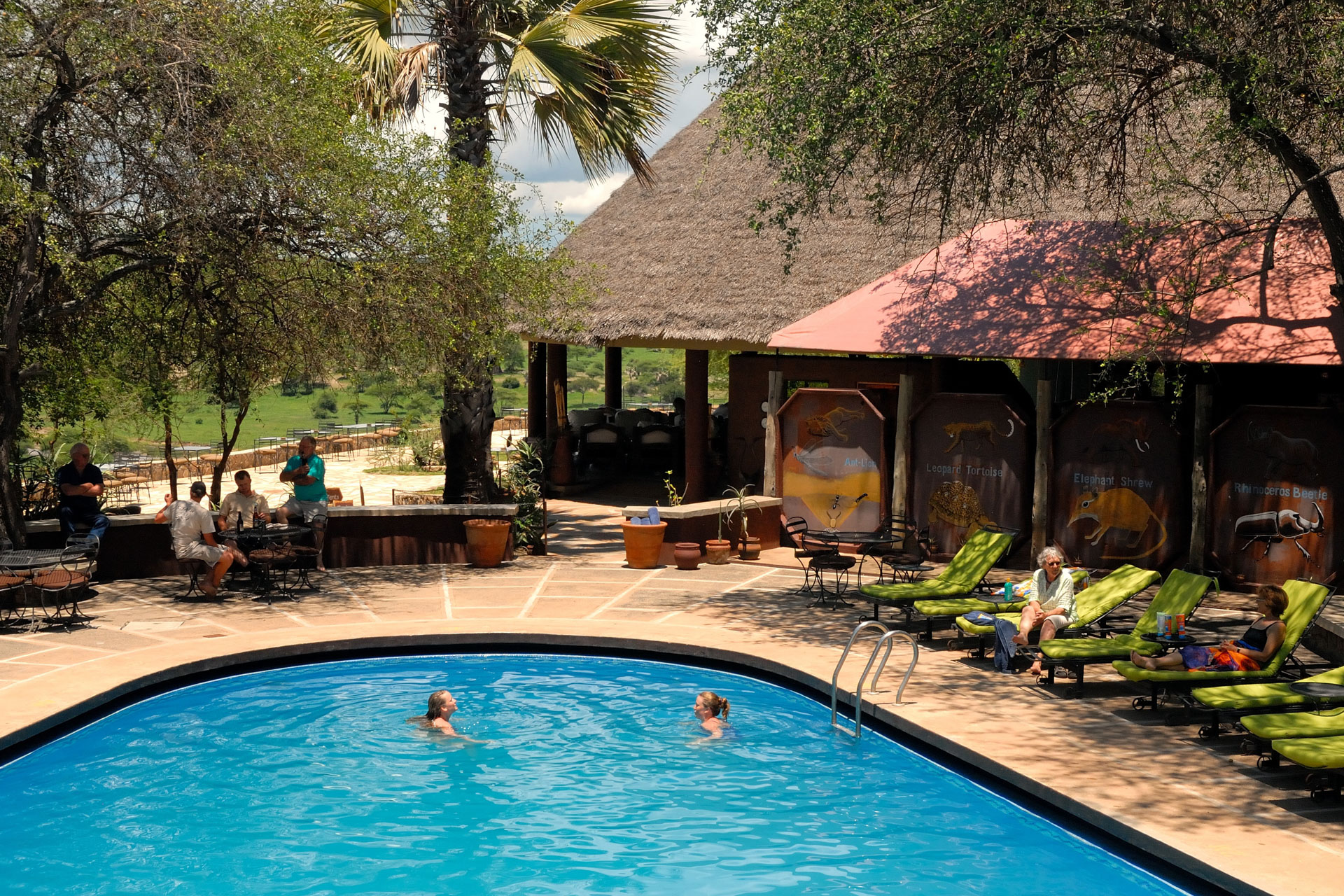 Safari lodge lounge near Tarangire
